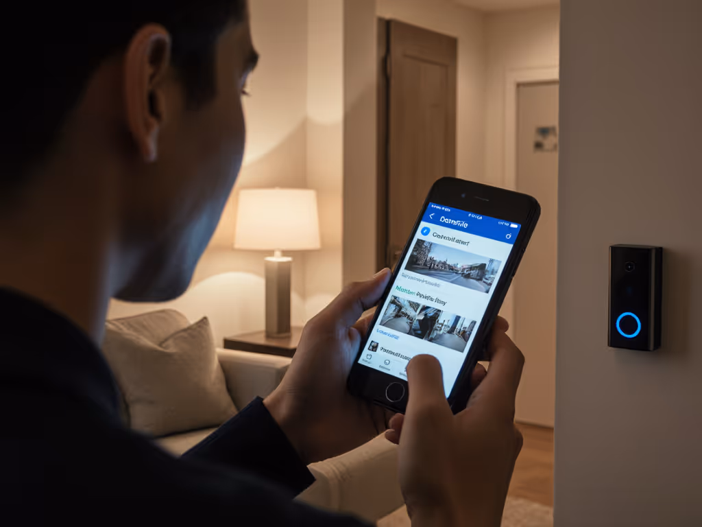 homeowner_checking_doorbell_footage_on_smartphone